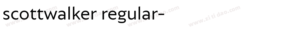 scottwalker regular字体转换